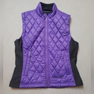 マーモット WOOL PANELED CROP VEST Nora Merino Wool Cropped Sweater Vest - Marine – Maison Mikumo